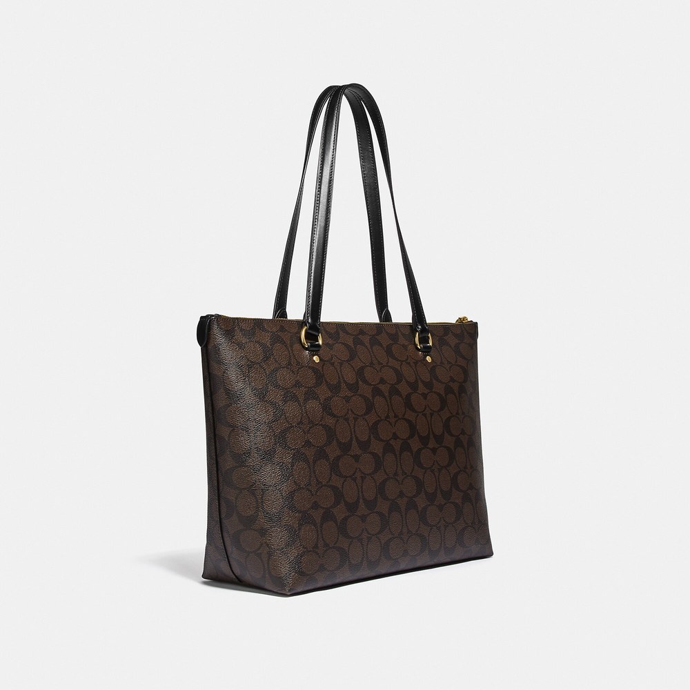 NWT Coach Outlet Gallery Tote In Signature Canvas - Picture 4 of 5